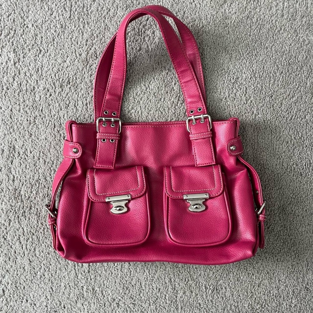 Pink Leather Shoulder Bag